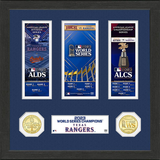 Texas Rangers 2023 Road to the World Series Championship Commemorative Tickets Bronze Coin Photo Mint