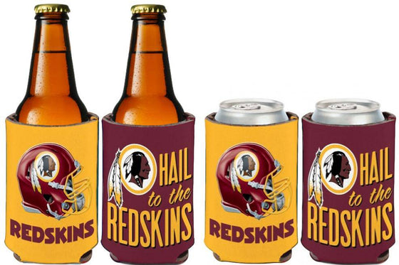 Washington Redskins "Hail to the Redskins" 2-Sided Neoprene Can Coolor Koozie - 757 Sports Collectibles