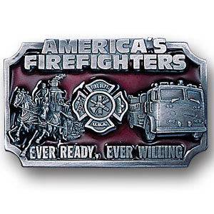 American Fire Fighters Enameled Belt Buckle (SSKG) - 757 Sports Collectibles