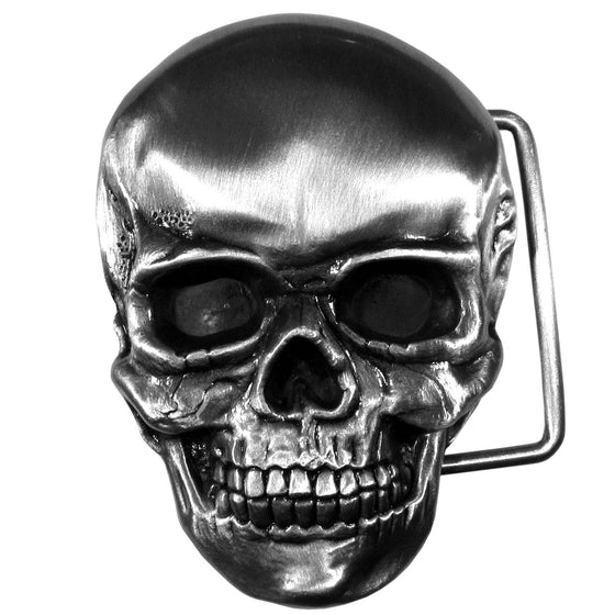 Skull Antiqued Belt Buckle (SSKG) - 757 Sports Collectibles