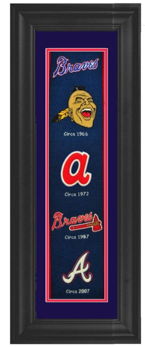 Atlanta Braves Framed Heritage Banner 12x34 - 757 Sports Collectibles