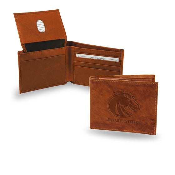 BOISE STATE BSU Broncos EMBOSSED LEATHER BILLFOLD (Rico) - 757 Sports Collectibles