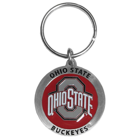 Ohio St. Buckeyes Carved Metal Key Chain (SSKG) - 757 Sports Collectibles