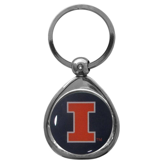 Illinois Fighting Illini Chrome Key Chain (SSKG) - 757 Sports Collectibles