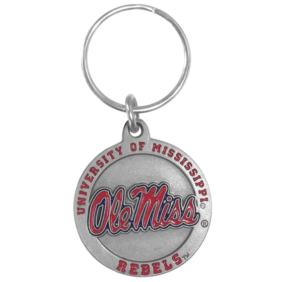 Mississippi Rebels Carved Metal Key Chain (SSKG) - 757 Sports Collectibles