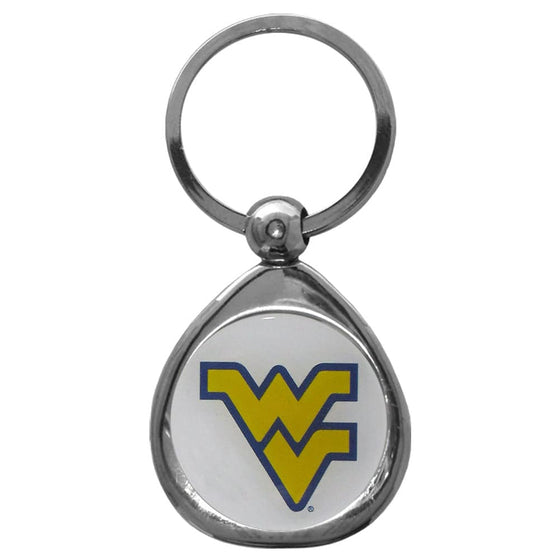 W. Virginia Mountaineers Chrome Key Chain (SSKG) - 757 Sports Collectibles