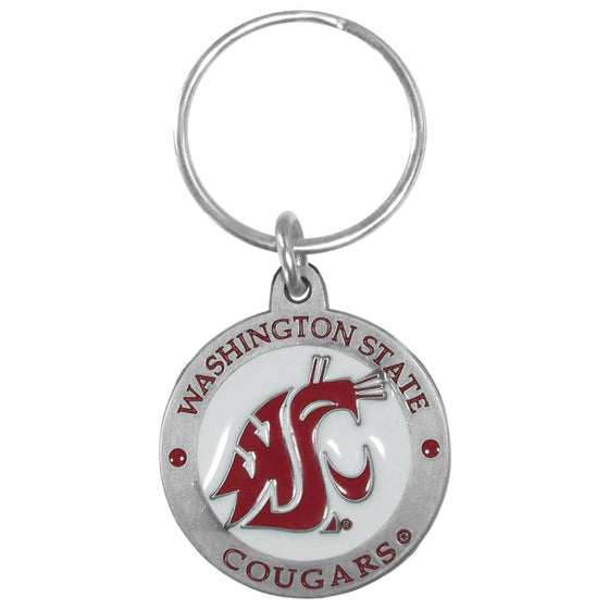 Washington St. Cougars Carved Metal Key Chain (SSKG) - 757 Sports Collectibles