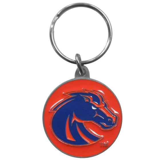 Boise St. Broncos Carved Metal Key Chain (SSKG) - 757 Sports Collectibles