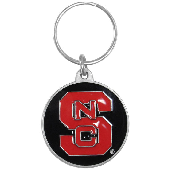 N. Carolina St. Wolfpack Carved Metal Key Chain (SSKG) - 757 Sports Collectibles