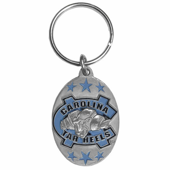 N. Carolina Tar Heels Carved Metal Key Chain (SSKG) - 757 Sports Collectibles