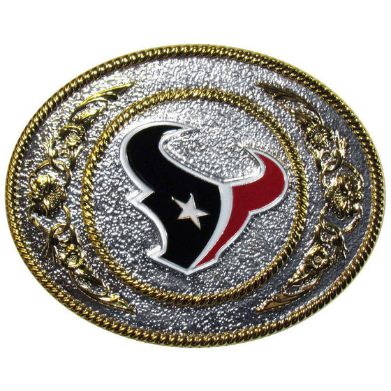 Houston Texans 2-Toned Belt Buckle (SSKG) - 757 Sports Collectibles