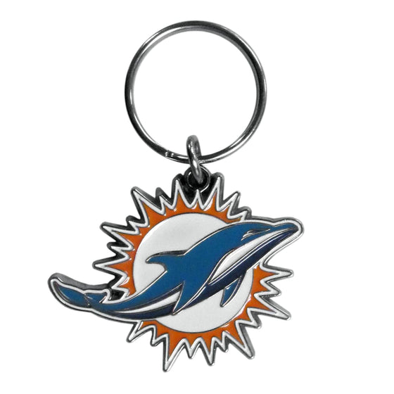 Miami Dolphins Enameled Key Chain (SSKG) - 757 Sports Collectibles