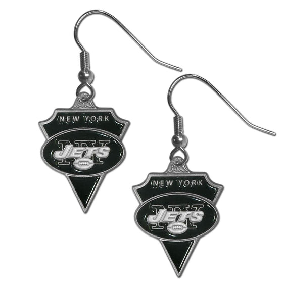 New York Jets Classic Dangle Earrings (SSKG) - 757 Sports Collectibles