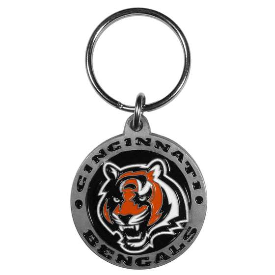 Cincinnati Bengals Carved Metal Key Chain (SSKG) - 757 Sports Collectibles