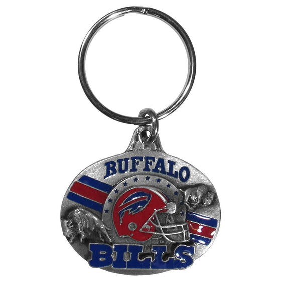 Buffalo Bills Oval Carved Metal Key Chain (SSKG) - 757 Sports Collectibles