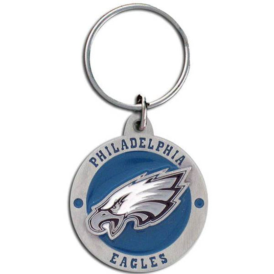 Philadelphia Eagles Carved Metal Key Chain (SSKG) - 757 Sports Collectibles