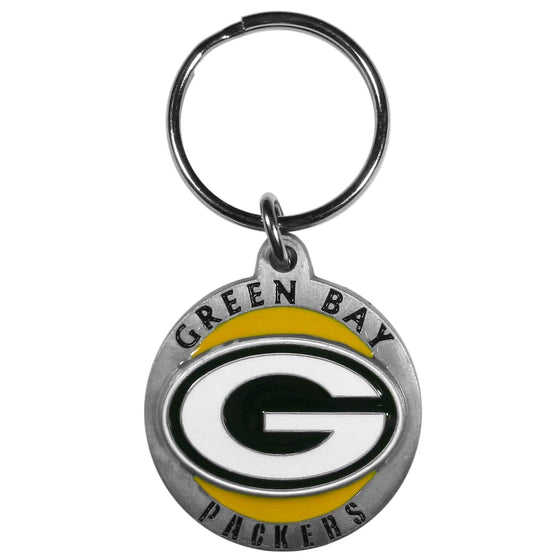 Green Bay Packers Carved Metal Key Chain (SSKG) - 757 Sports Collectibles