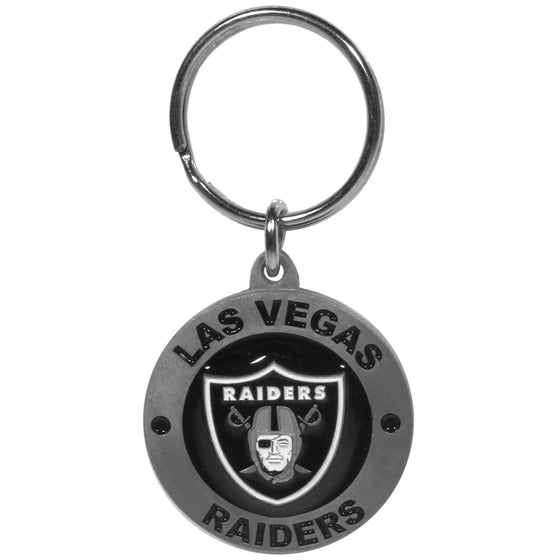 Las Vegas Raiders Carved Metal Key Chain (SSKG) - 757 Sports Collectibles