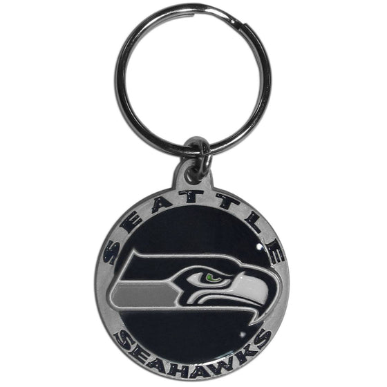 Seattle Seahawks Carved Metal Key Chain (SSKG) - 757 Sports Collectibles