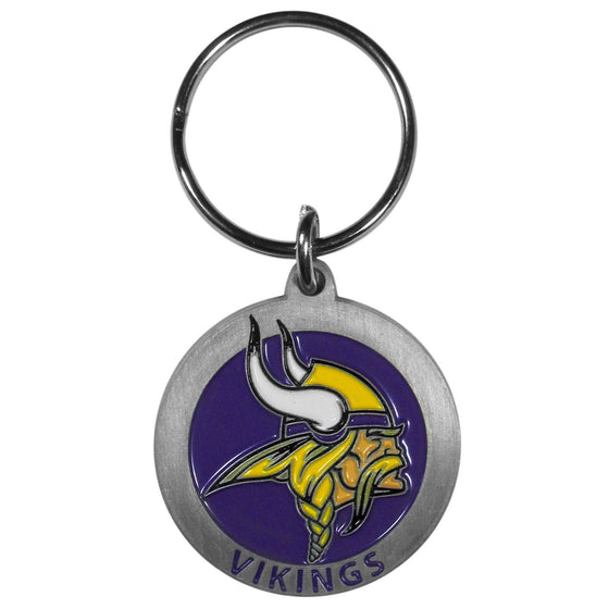 Minnesota Vikings Carved Metal Key Chain (SSKG) - 757 Sports Collectibles