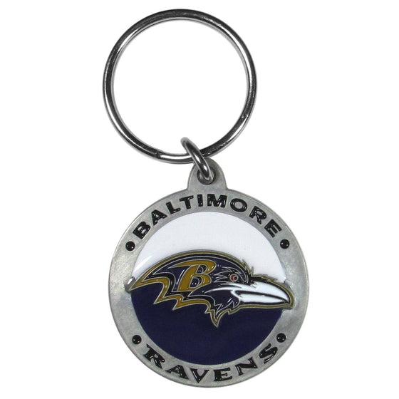 Baltimore Ravens Carved Metal Key Chain (SSKG) - 757 Sports Collectibles