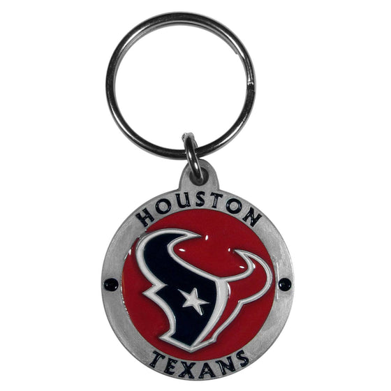 Houston Texans Carved Metal Key Chain (SSKG) - 757 Sports Collectibles