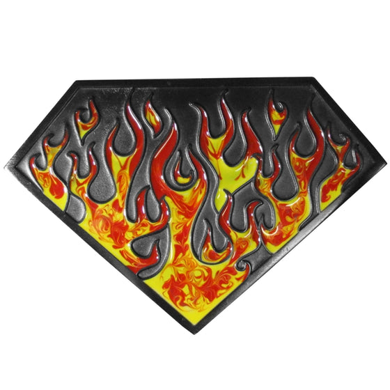 Flame Superman Shield Hitch Cover (SSKG) - 757 Sports Collectibles