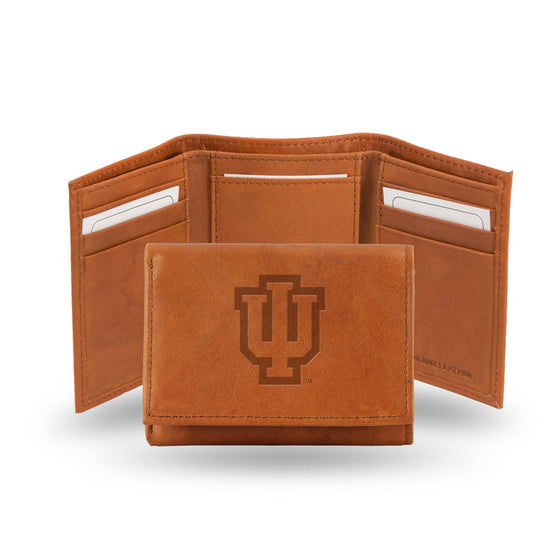 INDIANA IU Hoosiers EMBOSSED LEATHER TRIFOLD (Rico) - 757 Sports Collectibles