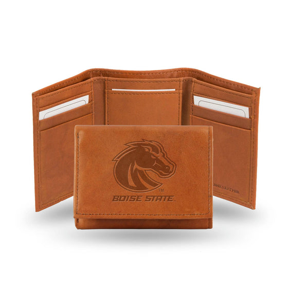 BOISE STATE BSU Broncos EMBOSSED LEATHER TRIFOLD (Rico) - 757 Sports Collectibles