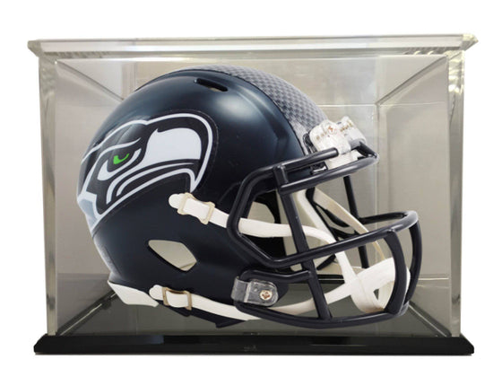 Seattle Seahawks Speed Mini Football Helmet with 98% UV Protective Acrylic Display Case - 757 Sports Collectibles