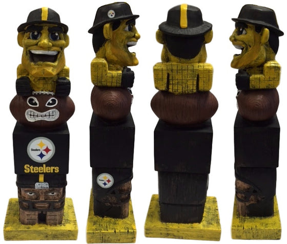 NFL Pittsburgh Steelers Tiki Totem Pole Mascot Figurine Statues