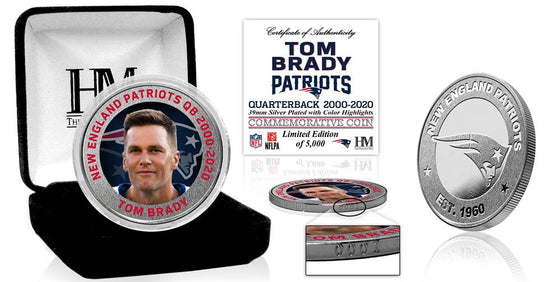 Tom Brady New England Patriots Farewell Color Silver Coin