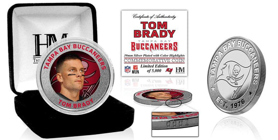 Tom Brady Tampa Bay Buccaneers Color Silver Coin