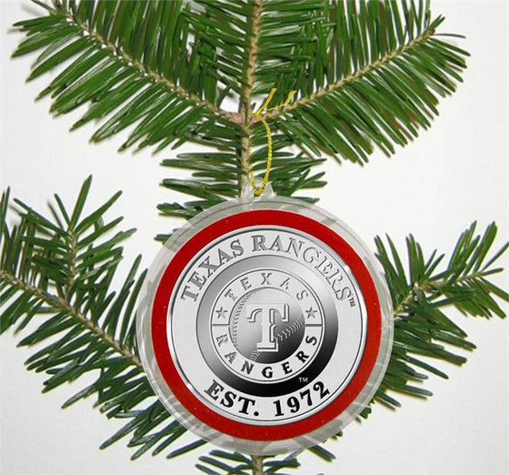 Texas Rangers Silver Coin Ornament (HM) - 757 Sports Collectibles