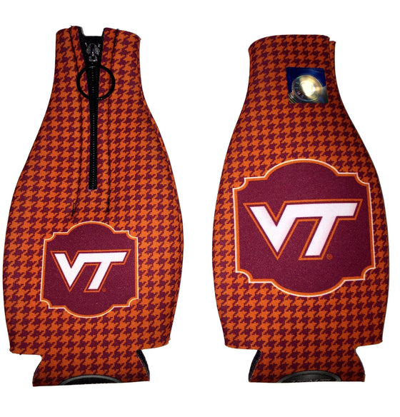 Virginia Tech VT Hokies 2-Sided Houndstooth Bottle Suit Hugger Cooler - 757 Sports Collectibles