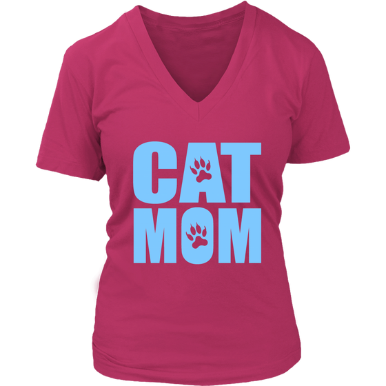 Cat Mom Womens Shirt - 100% Cotton - S - 2XL - 757 Sports Collectibles