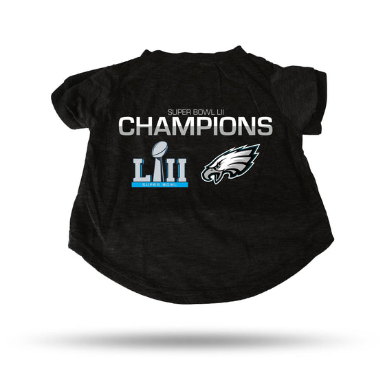 Philadelphia Eagles 2018 SUPER BOWL LII (52) CHAMPIONS PET T-SHIRT - LARGE - 757 Sports Collectibles