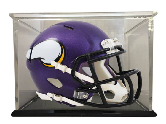 Minnesota Vikings Speed Mini Football Helmet with 98% UV Protective Acrylic Display Case - 757 Sports Collectibles