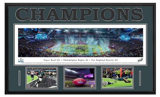Phildelphia Eagles Super Bowl LII Champions Super Deluxe Framed Panorama Photo - 757 Sports Collectibles