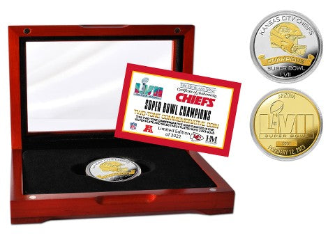 Kansas City Chiefs Super Bowl LVII Champions Gold and Silver 2- Tone Coin