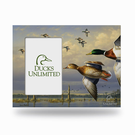 Ducks Unlimited - Cypress Swamp Mallard -  Wood Picture Frame (Wide Orientation)