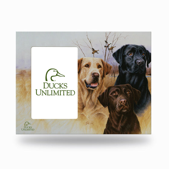 Ducks Unlimited - Great Hunting Dogs-Labs I -  Wood Picture Frame (Wide Orientation)