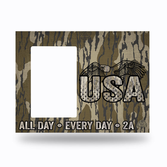 Mossy Oak - 2A USA Eagle On BTM Camo - Wood Picture Frame (Wide)