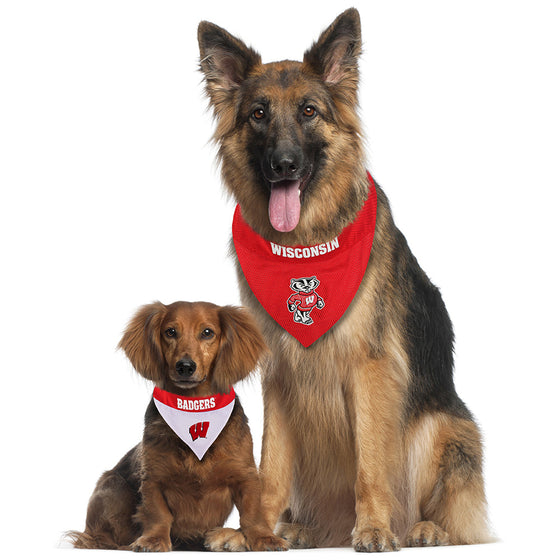 Wisconsin Badgers Reversible Bandana Pets First - 757 Sports Collectibles
