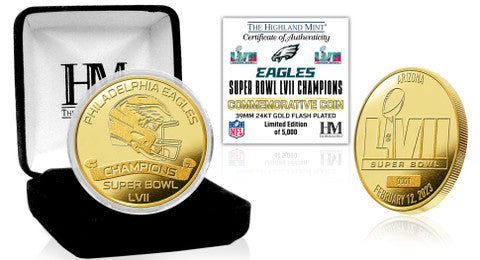 Philadelphia Eagles Super Bowl LVII Champions Gold Mint Coin