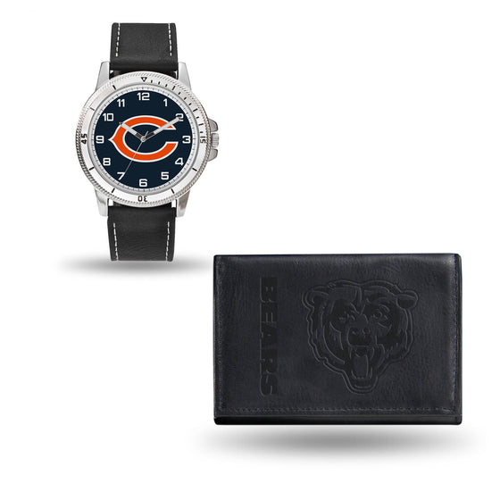 BEARS BLACK WATCH AND WALLET (Rico) - 757 Sports Collectibles