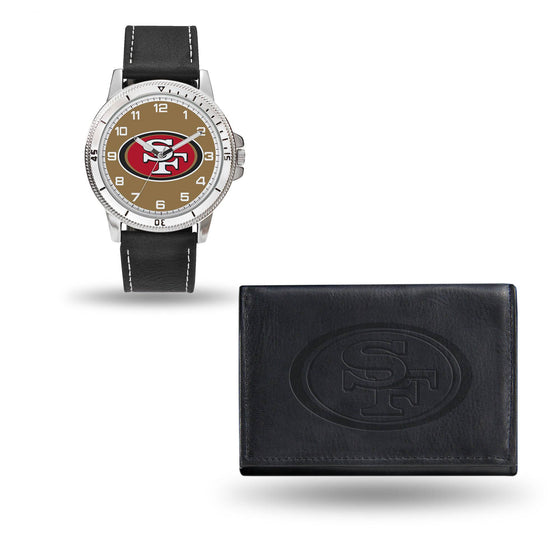 San Francisco 49ERS BLACK WATCH AND WALLET (Rico) - 757 Sports Collectibles