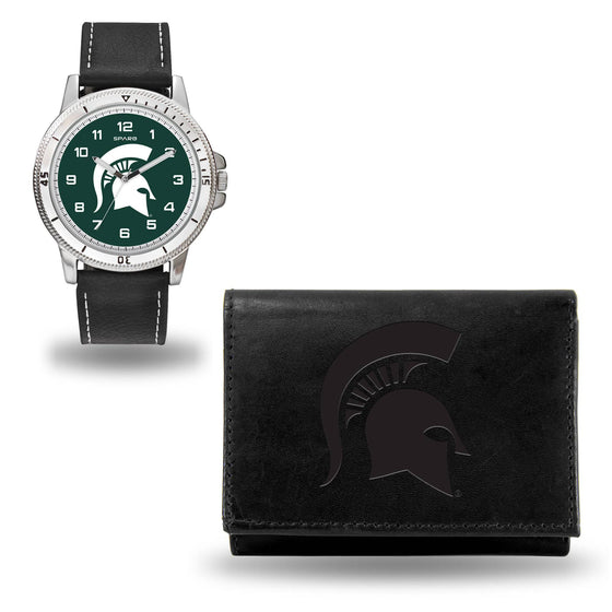 MICHIGAN STATE BLACK WATCH AND WALLET (Rico) - 757 Sports Collectibles