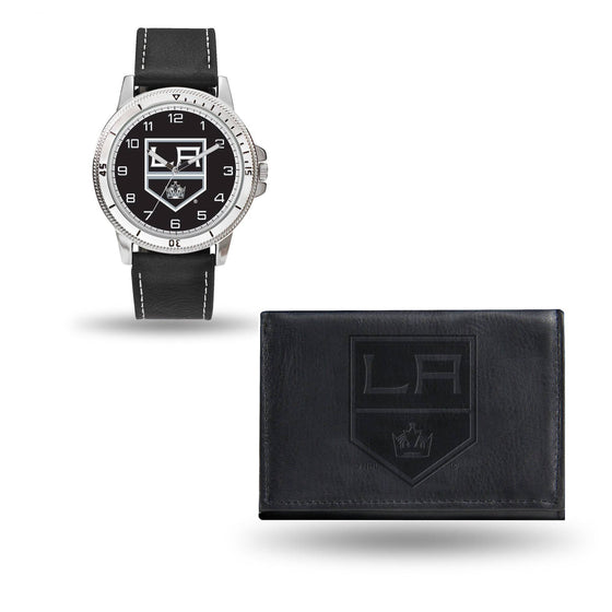 Los Angeles KINGS BLACK WATCH AND WALLET (Rico) - 757 Sports Collectibles