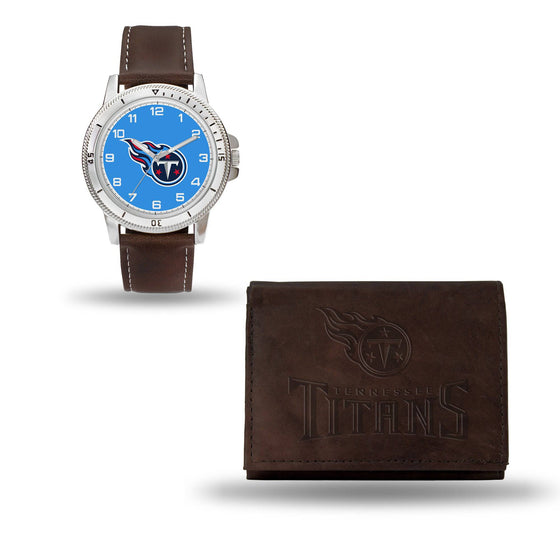 Tennessee TITANS BROWN WATCH AND WALLET SET (Rico) - 757 Sports Collectibles